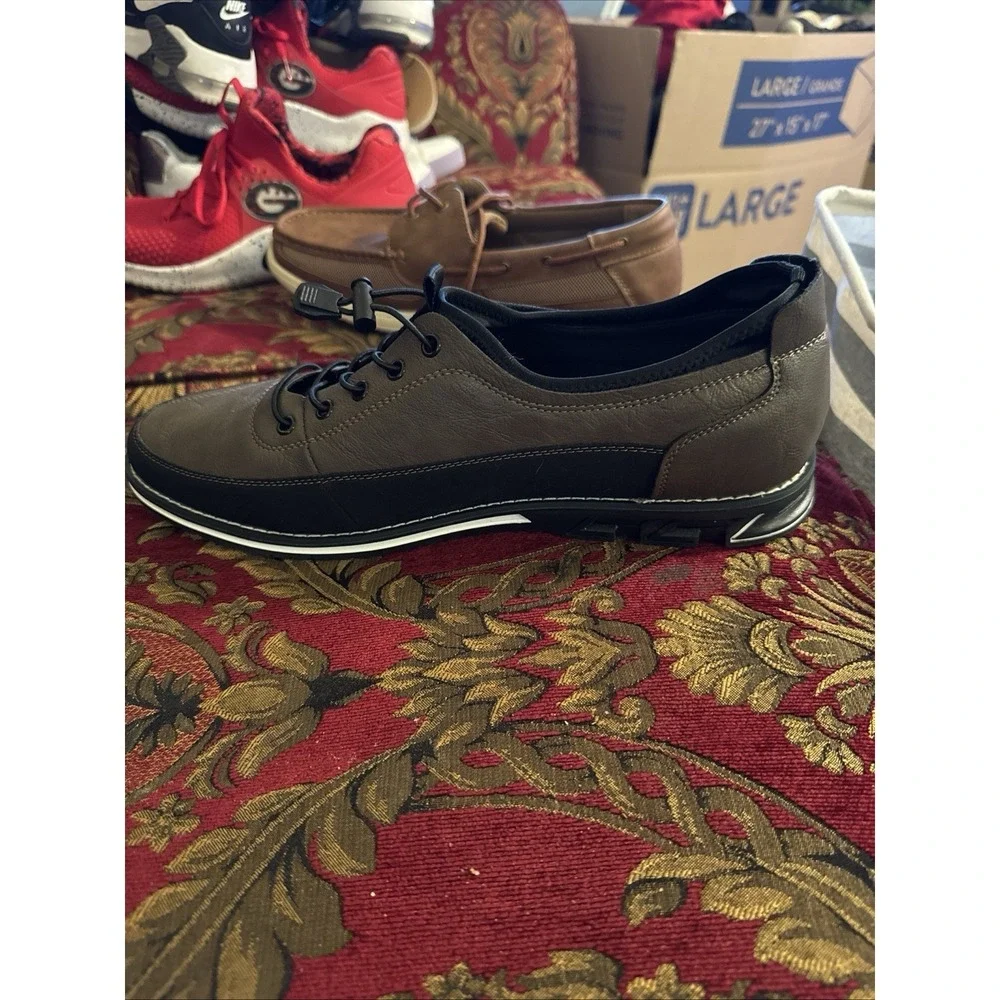 MEN'S VINTAGE  KLKYKO CLASSIC DRESS SNEAKER SHOE Brown Size 47 Eu US 13/14